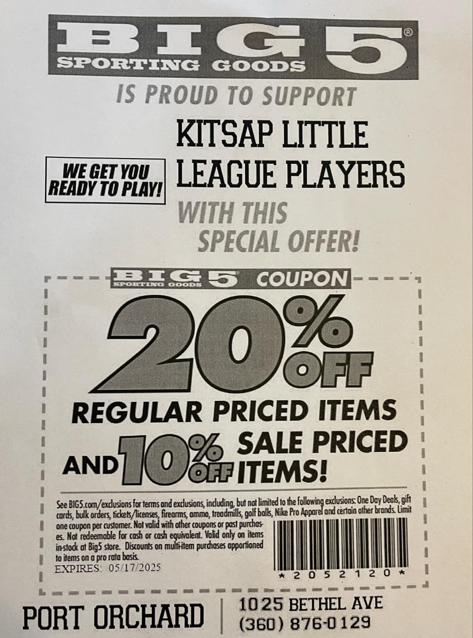 Big 5 Coupon